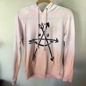 Volcom light pink ombré sweat shirt